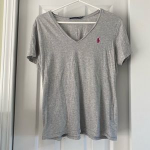 Ralph Lauren Women’s Grey V-Neck T-Shirt